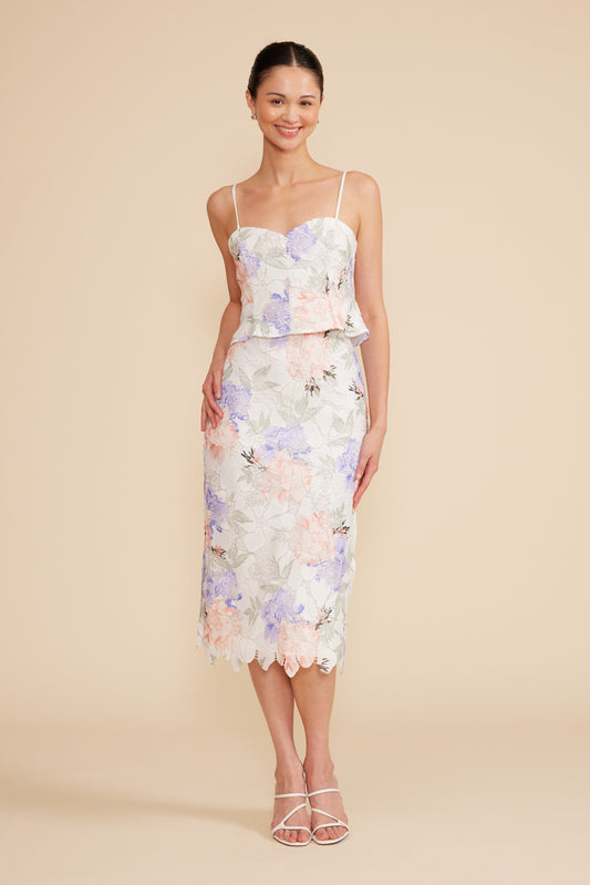 Alisyn  Lace Midi Skirt