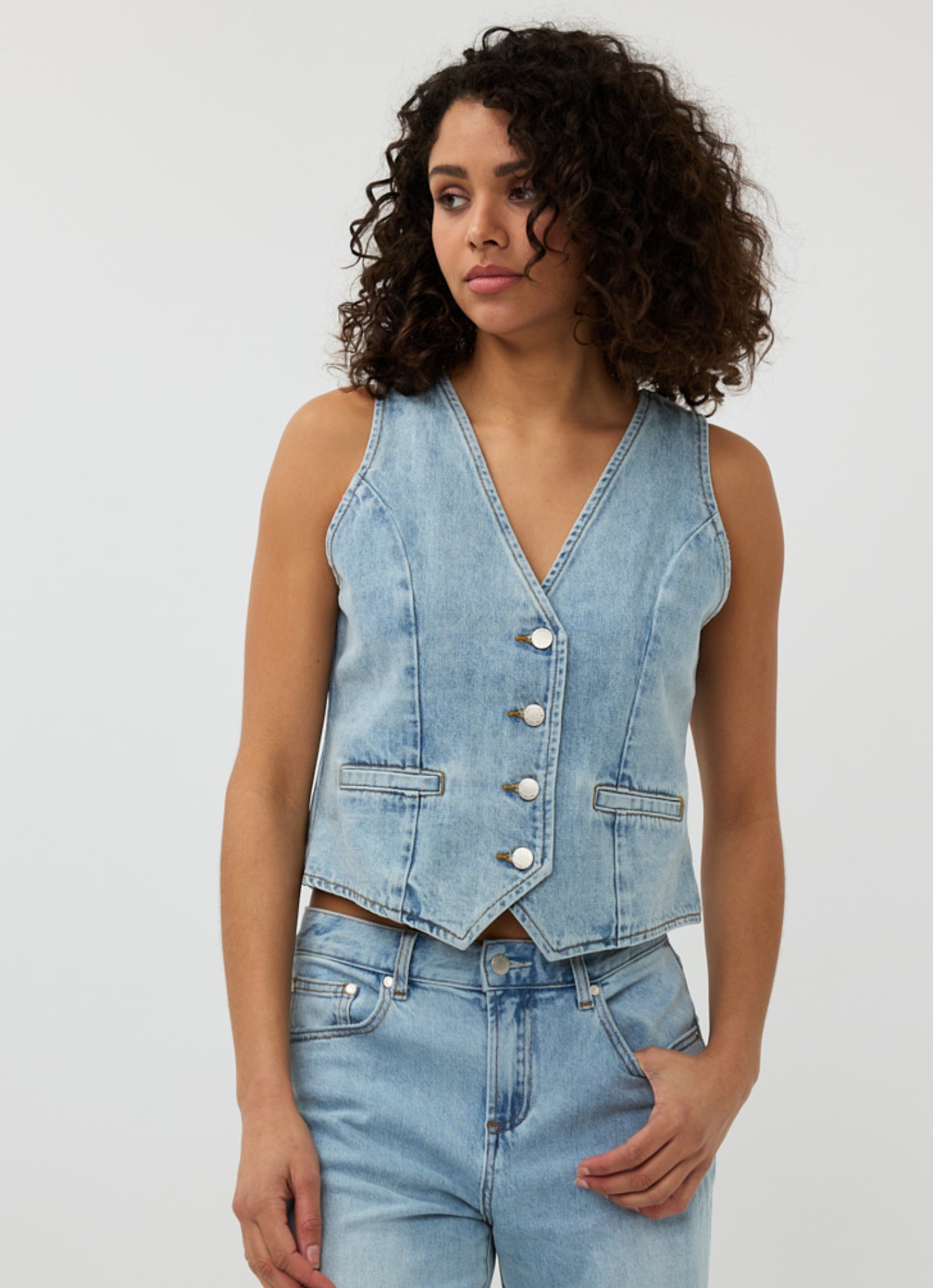 Blue Denim Vest