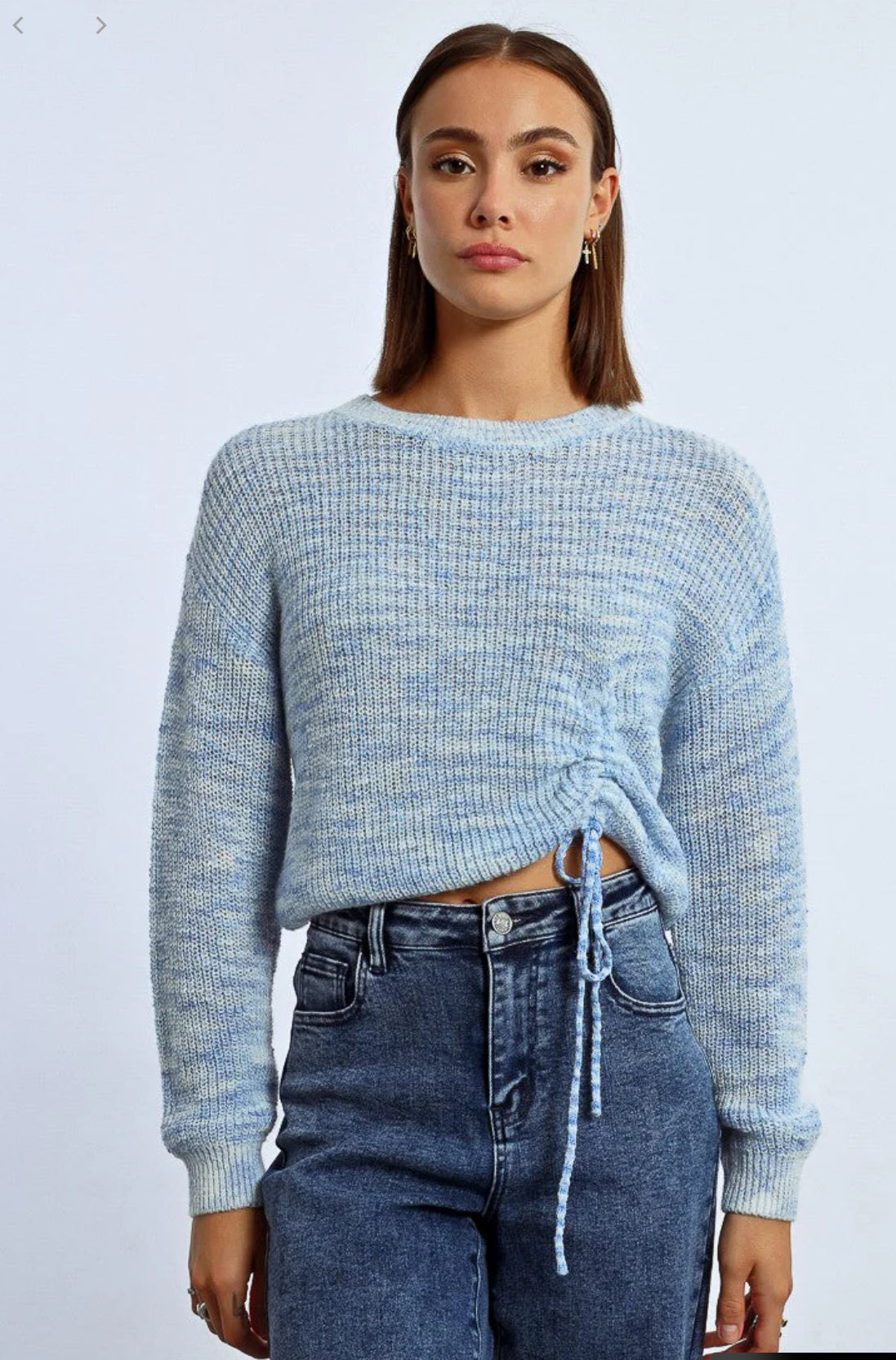 Asymmetrical Baby Blue Sweater