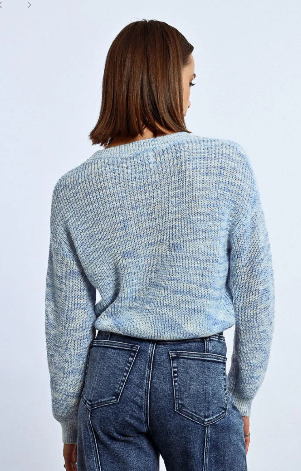 Asymmetrical Baby Blue Sweater