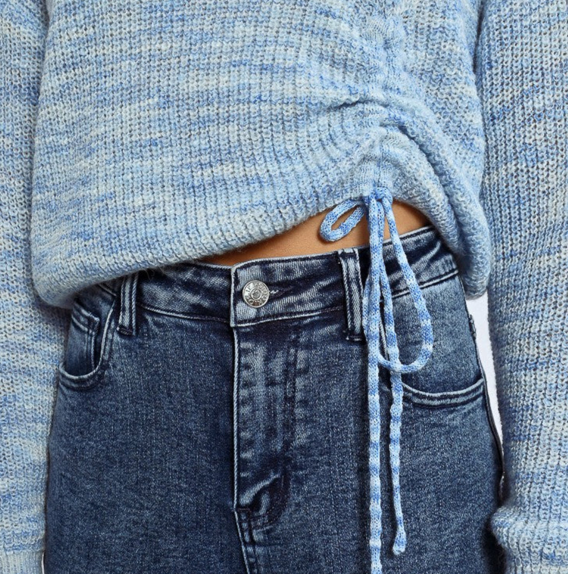 Asymmetrical Baby Blue Sweater