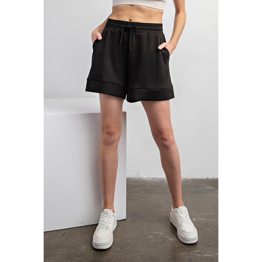 Modal Black Casual Short