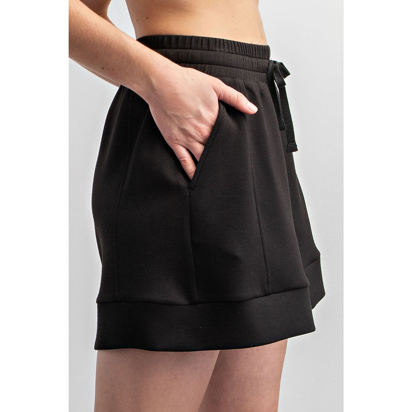 Modal Black Casual Short