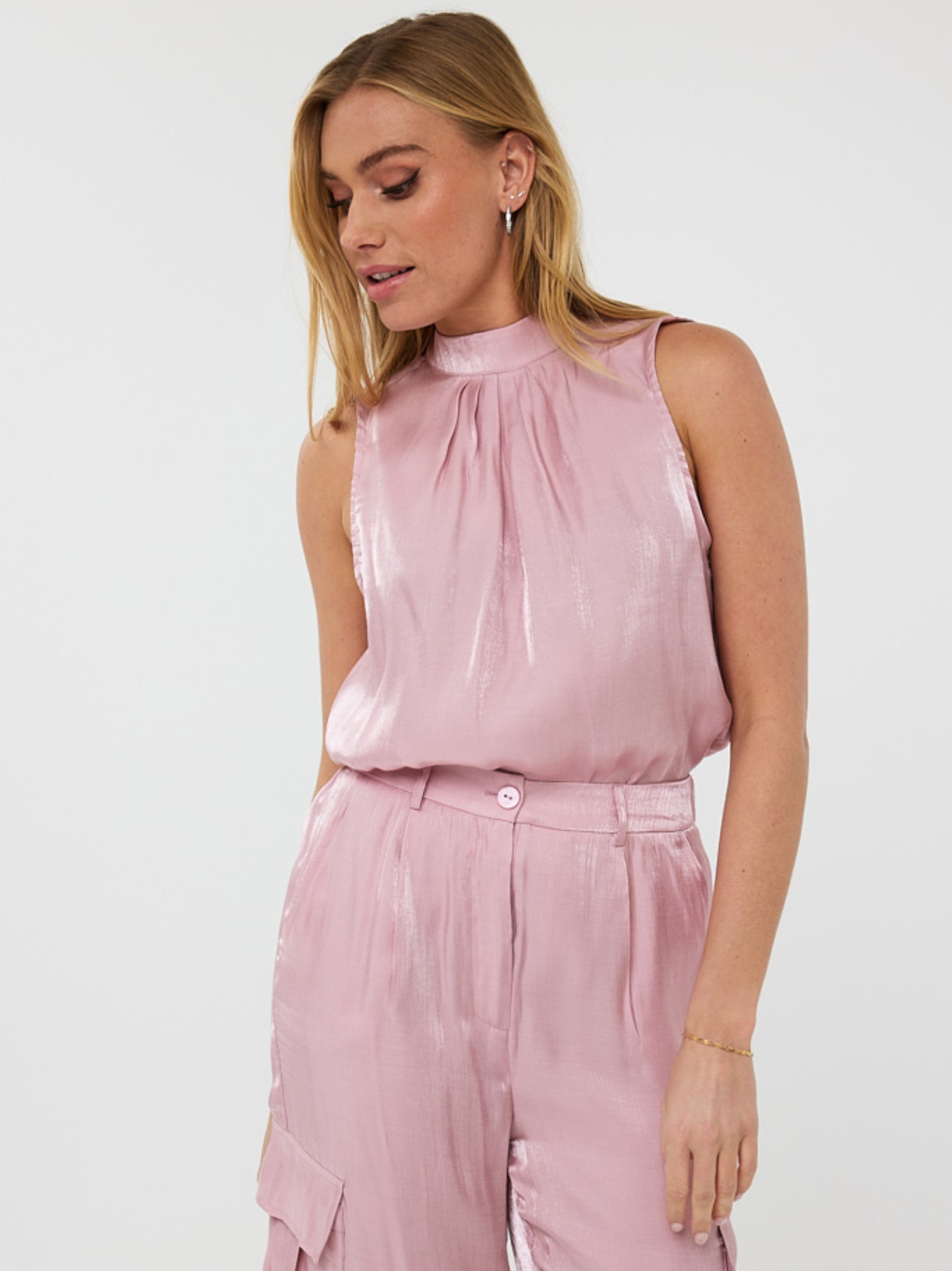 Pastel Pink Halter Top