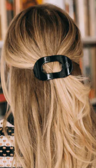 Round Flat Hair Clip | Medium | Jet Black