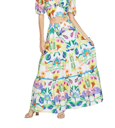 Island Art Tiered Skirt