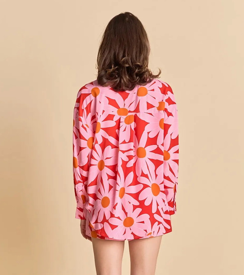 Flower Power Button Front Top