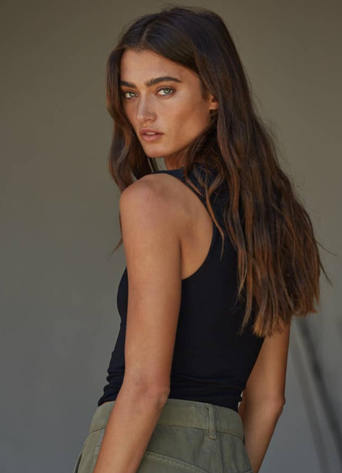 Double Layer Seamless Top - Black