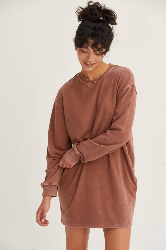 Chestnut Sweatshirt Dress
