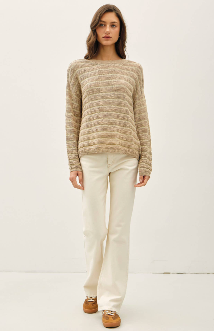 Striped Textured Sweater