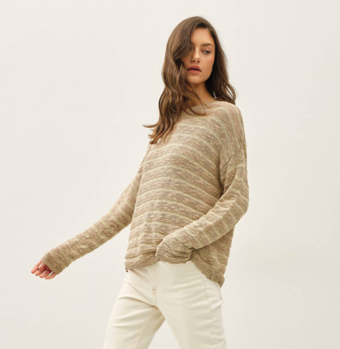Striped Textured Sweater