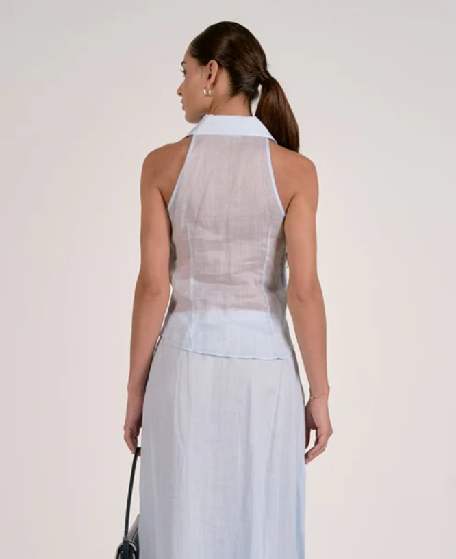 Sky Shore Linen Top