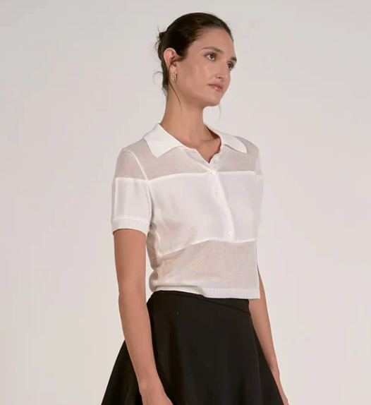Caetana Sheer Blocked Top