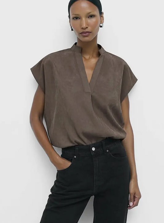 Soft Matte Drop Shoulder Blouse - Multiple Colors