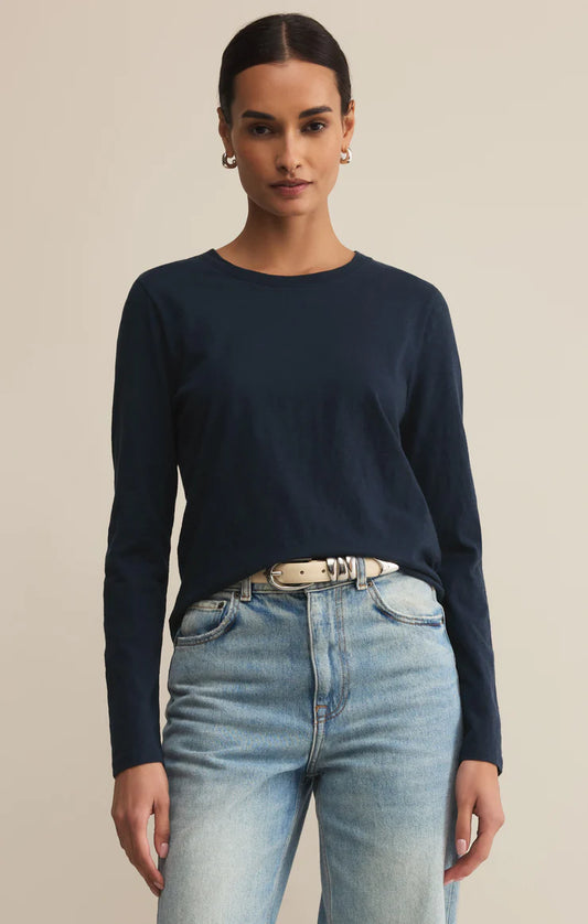 Modern Slub Long Sleeve Tee - Multiple Colors