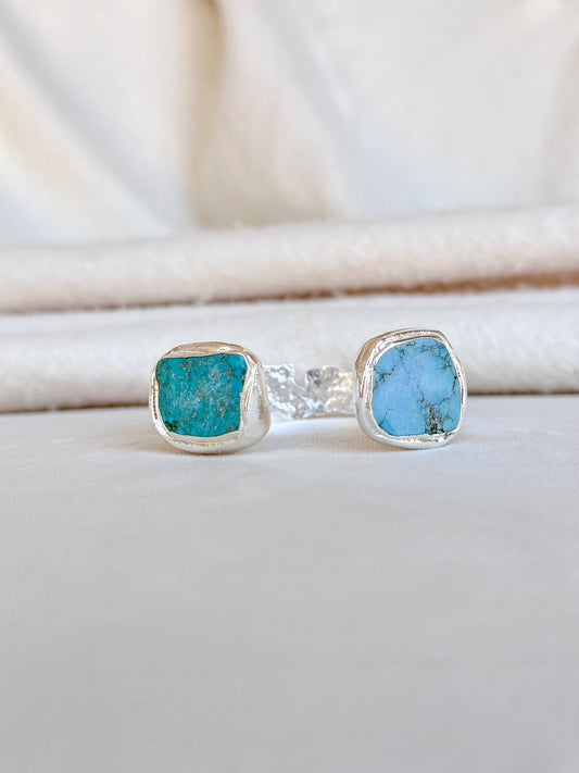 Mist Medium Cuff - Silver: Turquoise