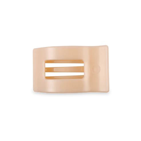 Almond Beige Small Flat Rectangle Hair Clip