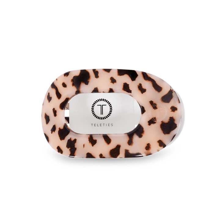 Round Flat Hair Clip | Large | Blonde Tortoise