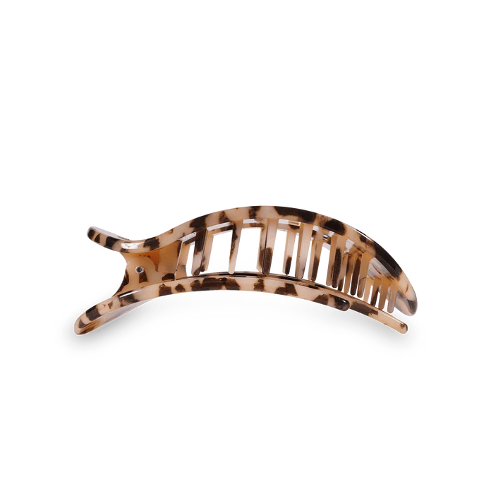 Round Flat Hair Clip | Large | Blonde Tortoise