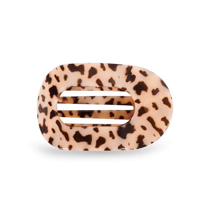 Round Flat Hair Clip | Large | Blonde Tortoise