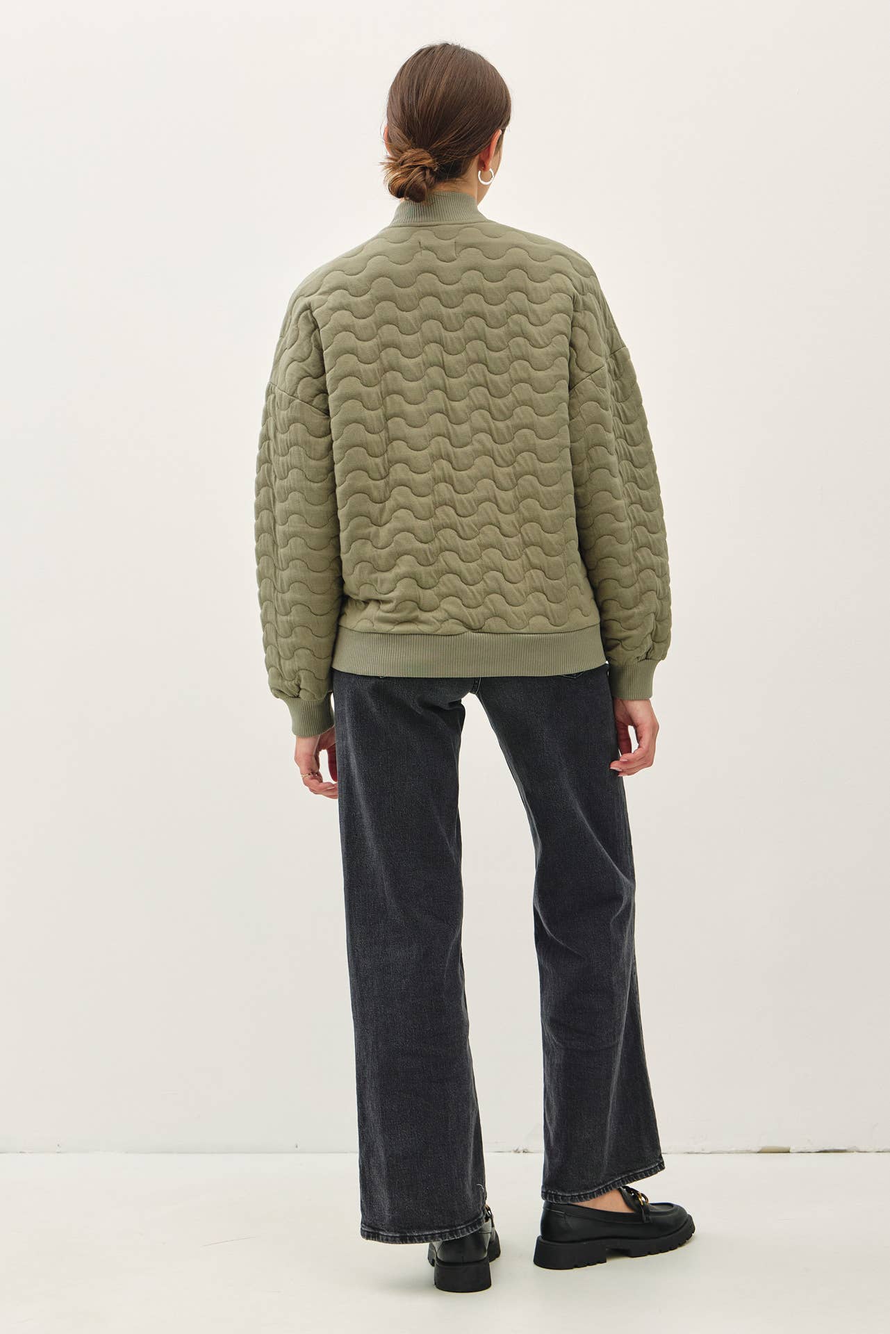 Comfy Wave Quilted Bomber Jacket