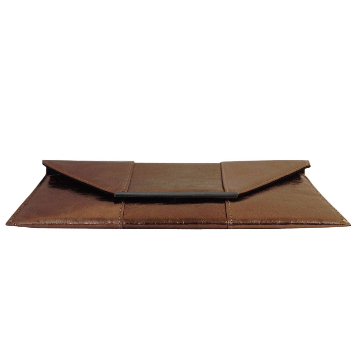 Crushed Metallic Evening Clutch: BRONZE