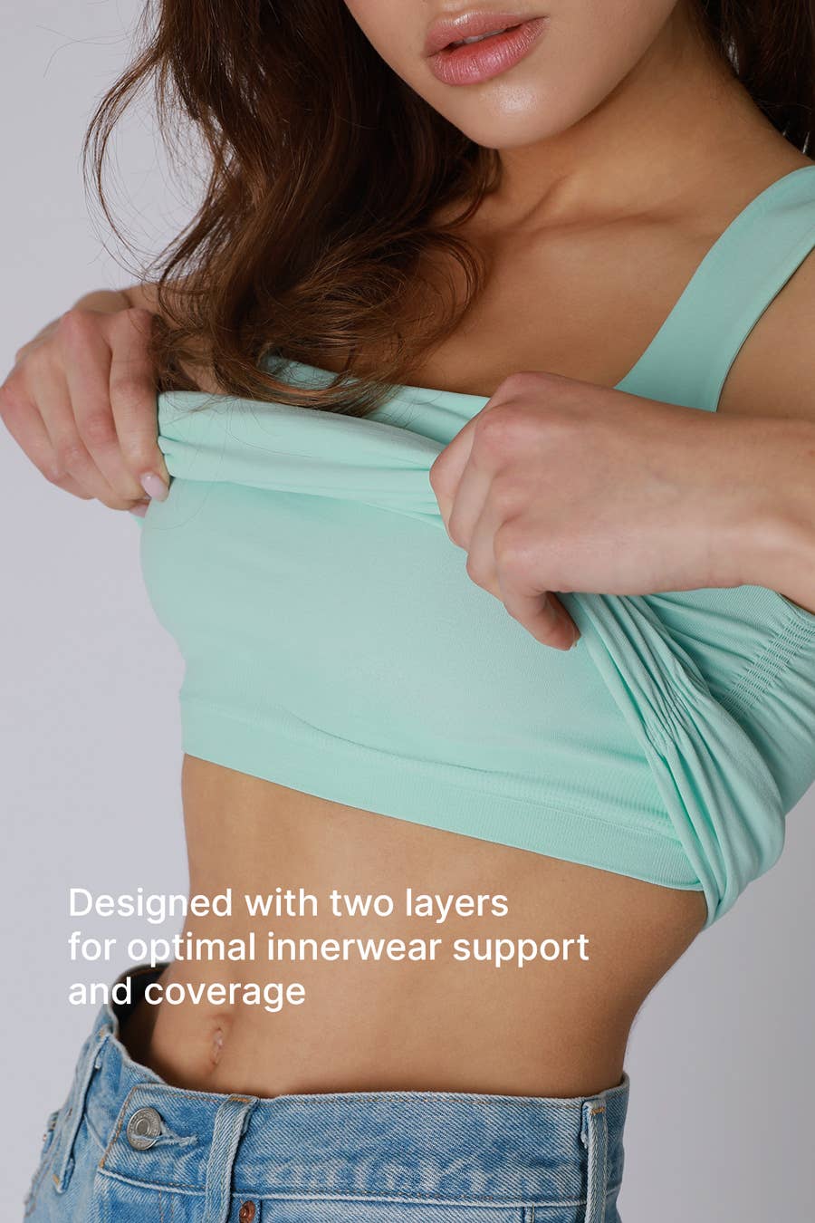 Clean Line Square Shirred Top- Multiple Colors