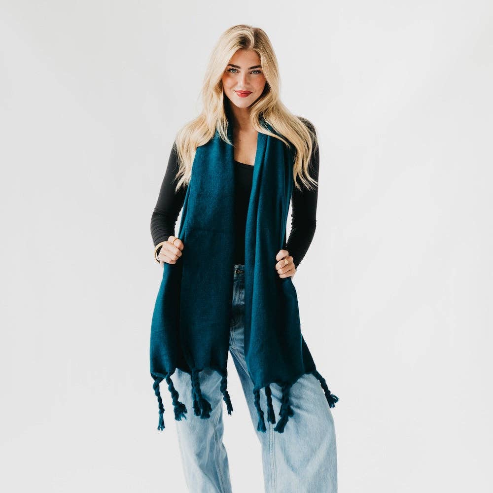 Twyla Twisted Tassel Scarf: 3 Colors