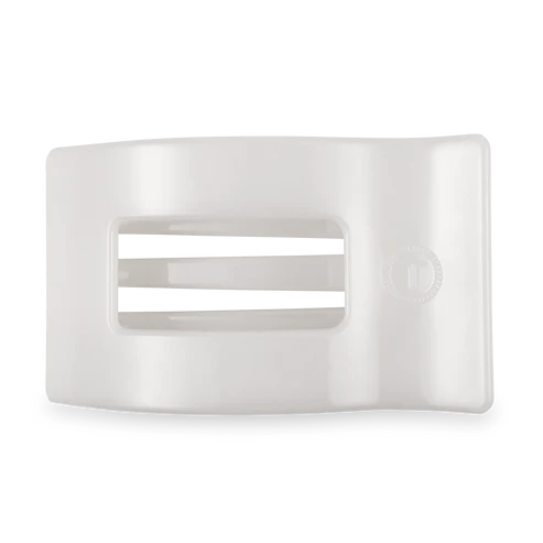 Coconut White Large Flat Rectangle Hair Clip