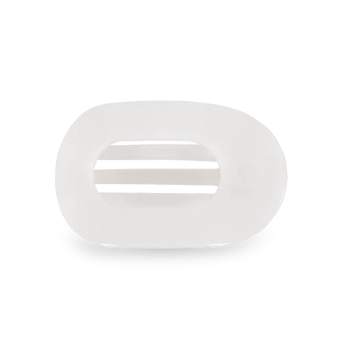 Coconut White Small Flat Round Hair Clip