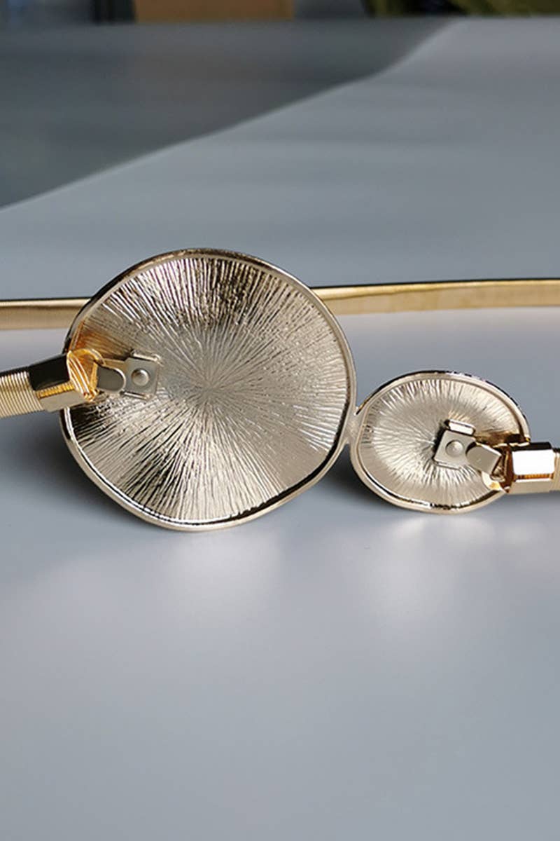 Gold Disc Buckle Belt
