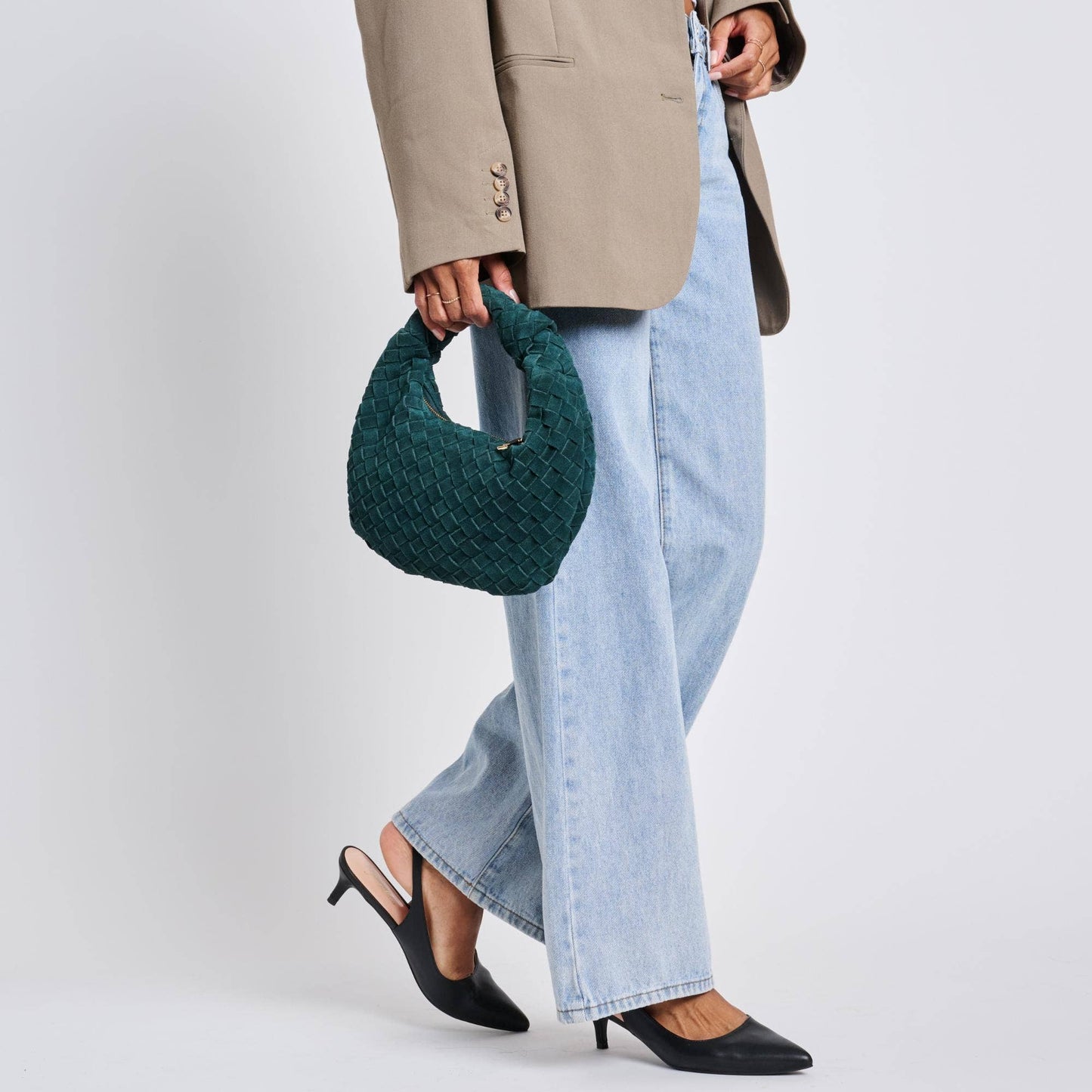 Autumn Woven Genuine Suede Leather Bag