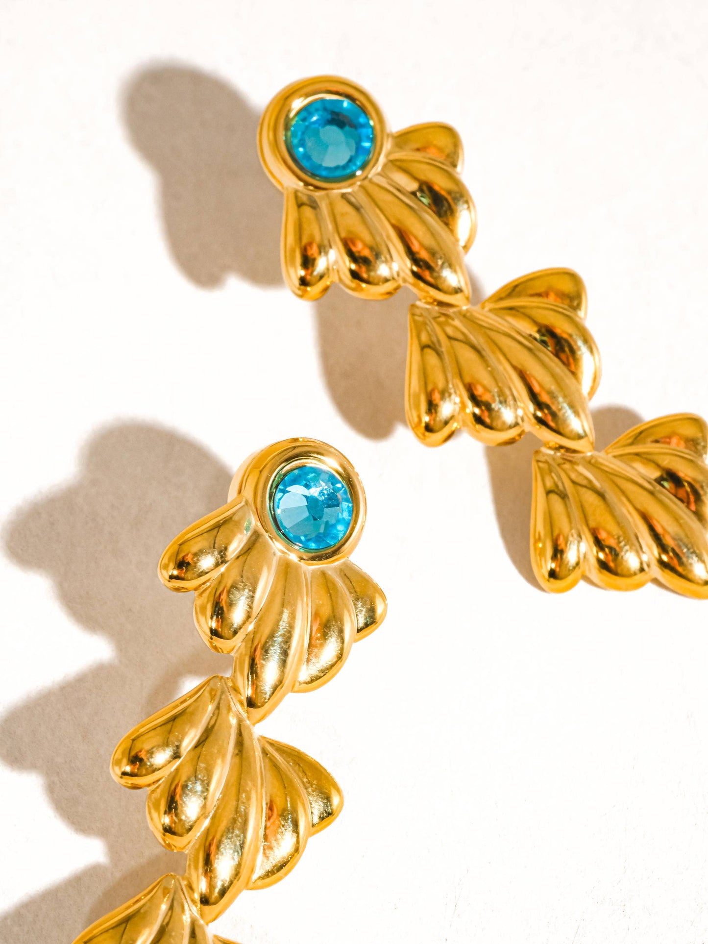 Clay 18K Gold Non-Tarnish Shell Drop Earring