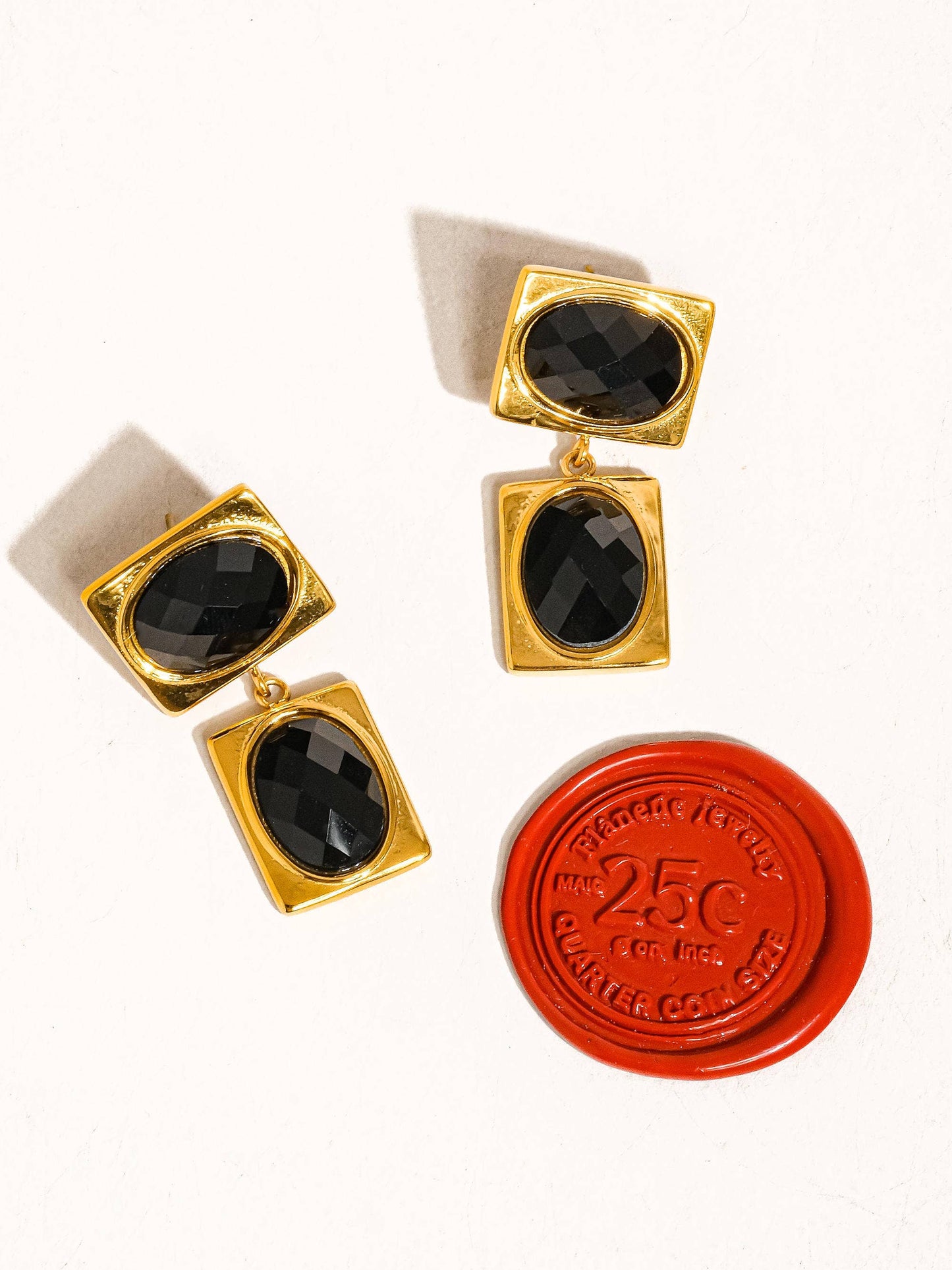 Square Stone Earring
