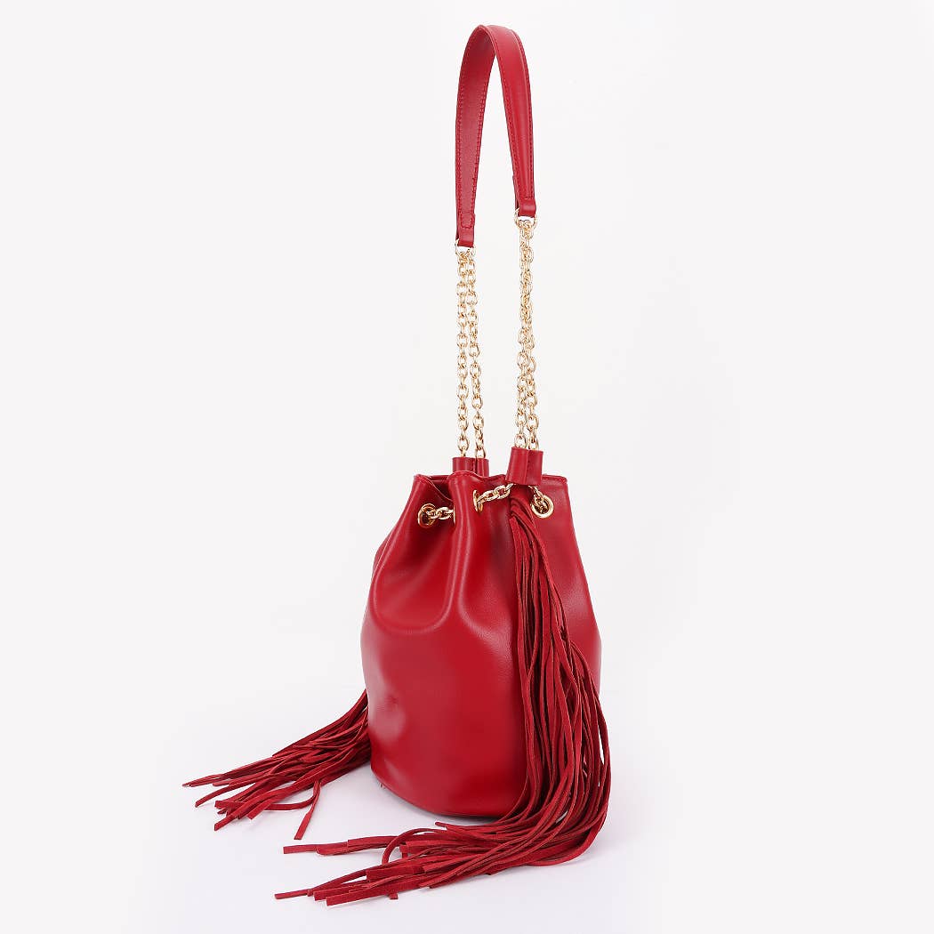 Teal Fringe Bag