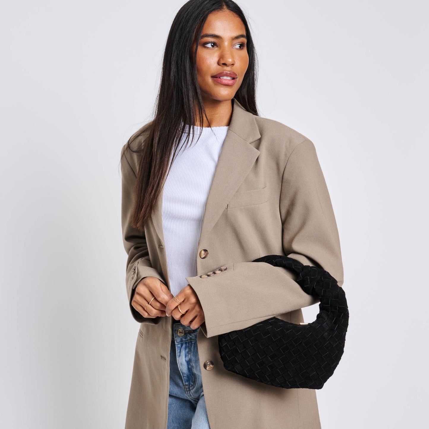 Autumn Woven Genuine Suede Leather Bag
