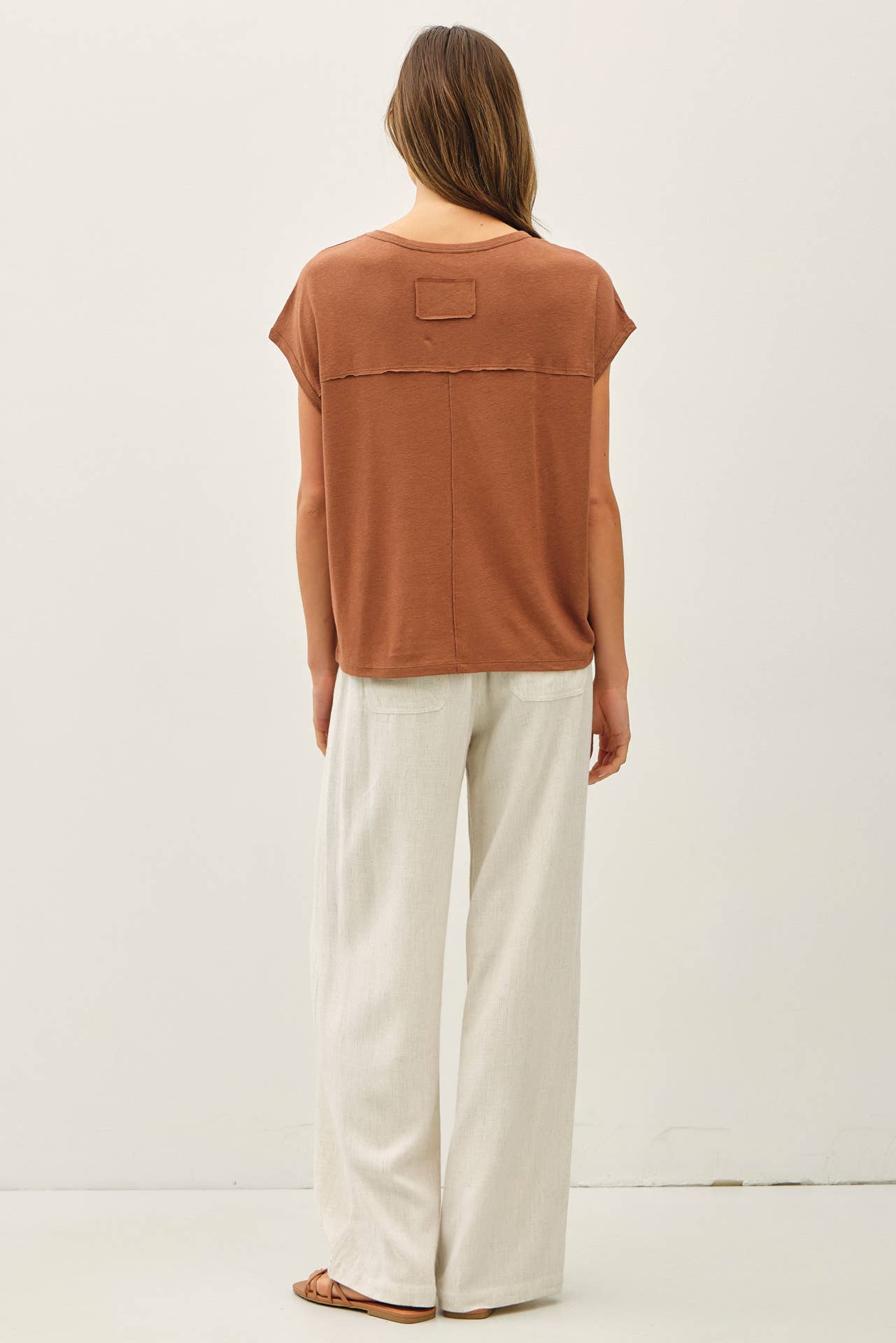Linen Boxy Tee - 2 Colors