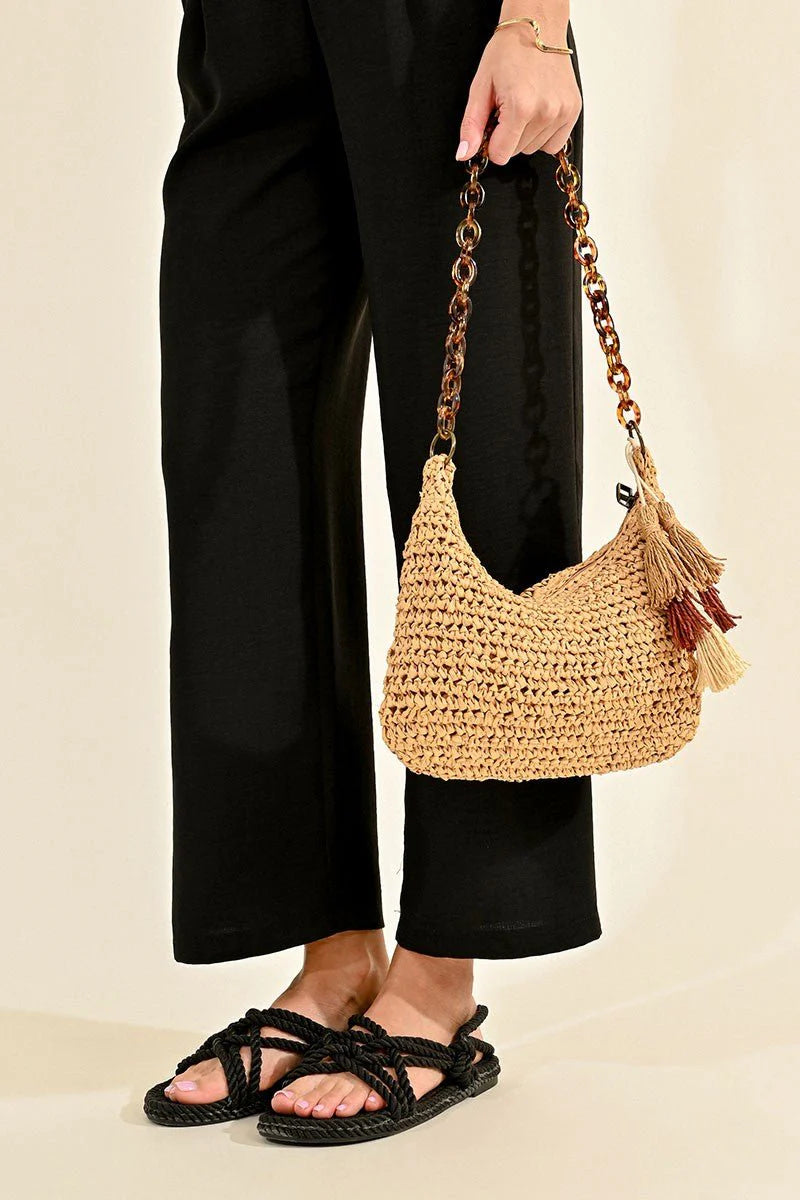 Straw Mini Shoulder Bag