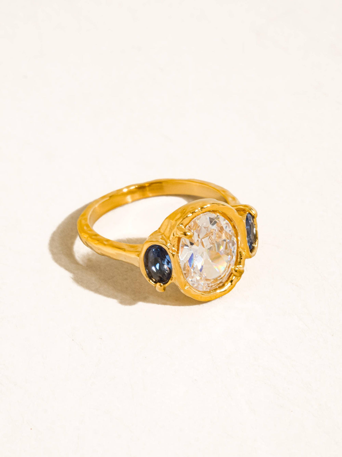 Chamonix 18K Gold Non-Tarnish Statement Trio Ring