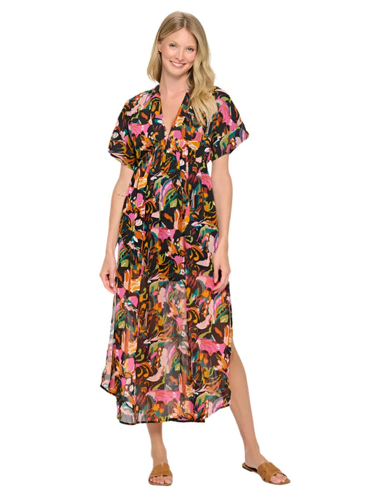 Black Ikat Andre Dress