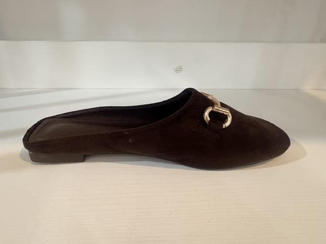 Horsebit Mule Flat - Chocolate