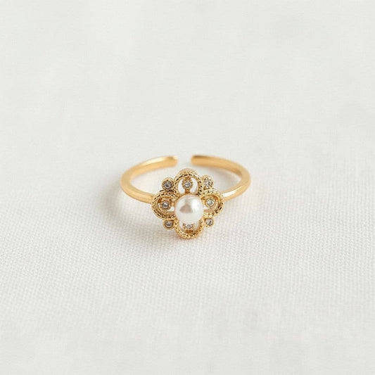 Adjustable Four Leaf Clover Ring