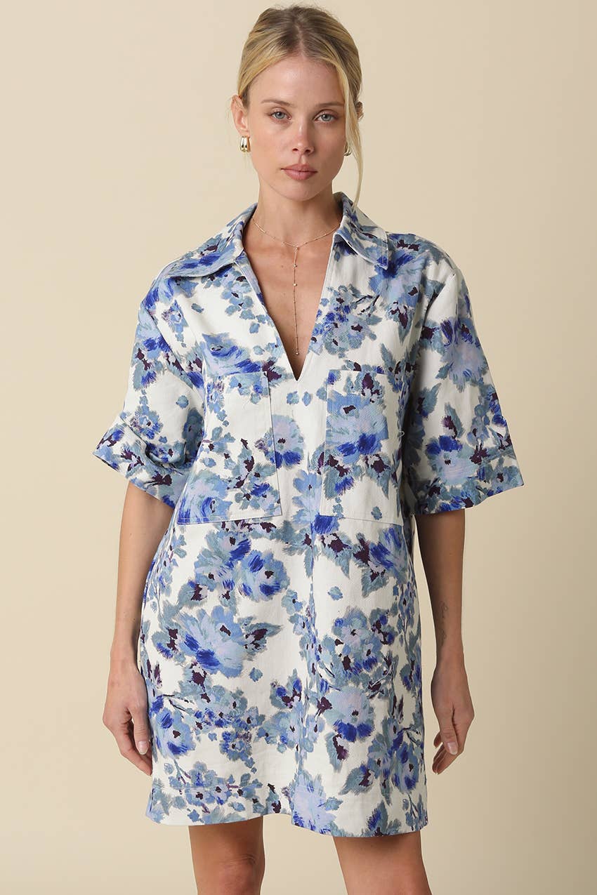 SALE Carley Floral Collared Dress