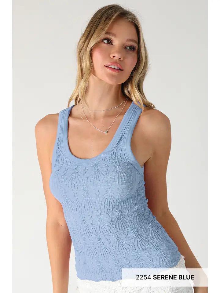 Reversible Lace Textured Tank - 3 Colors