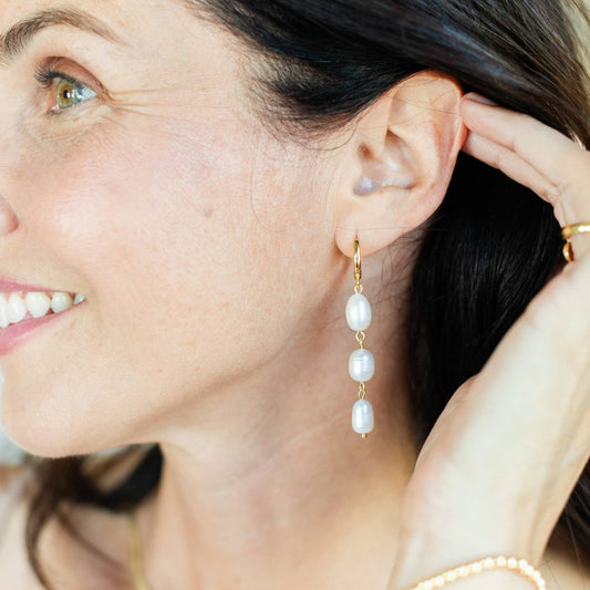 Triple Pearl Huggies