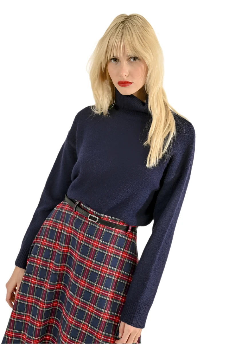 Navy Turtleneck Sweater