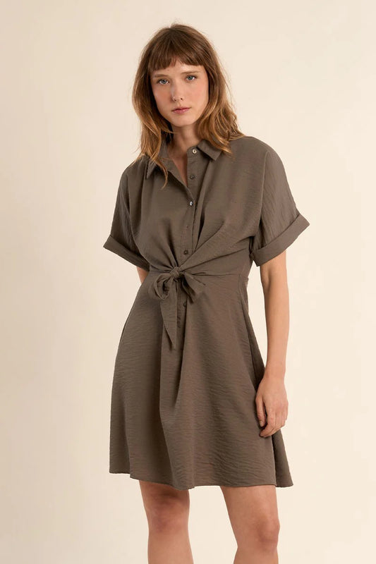 Olive Tied Midi