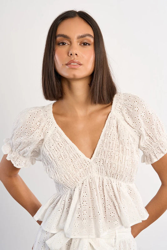 Ivory Bloom Blouse