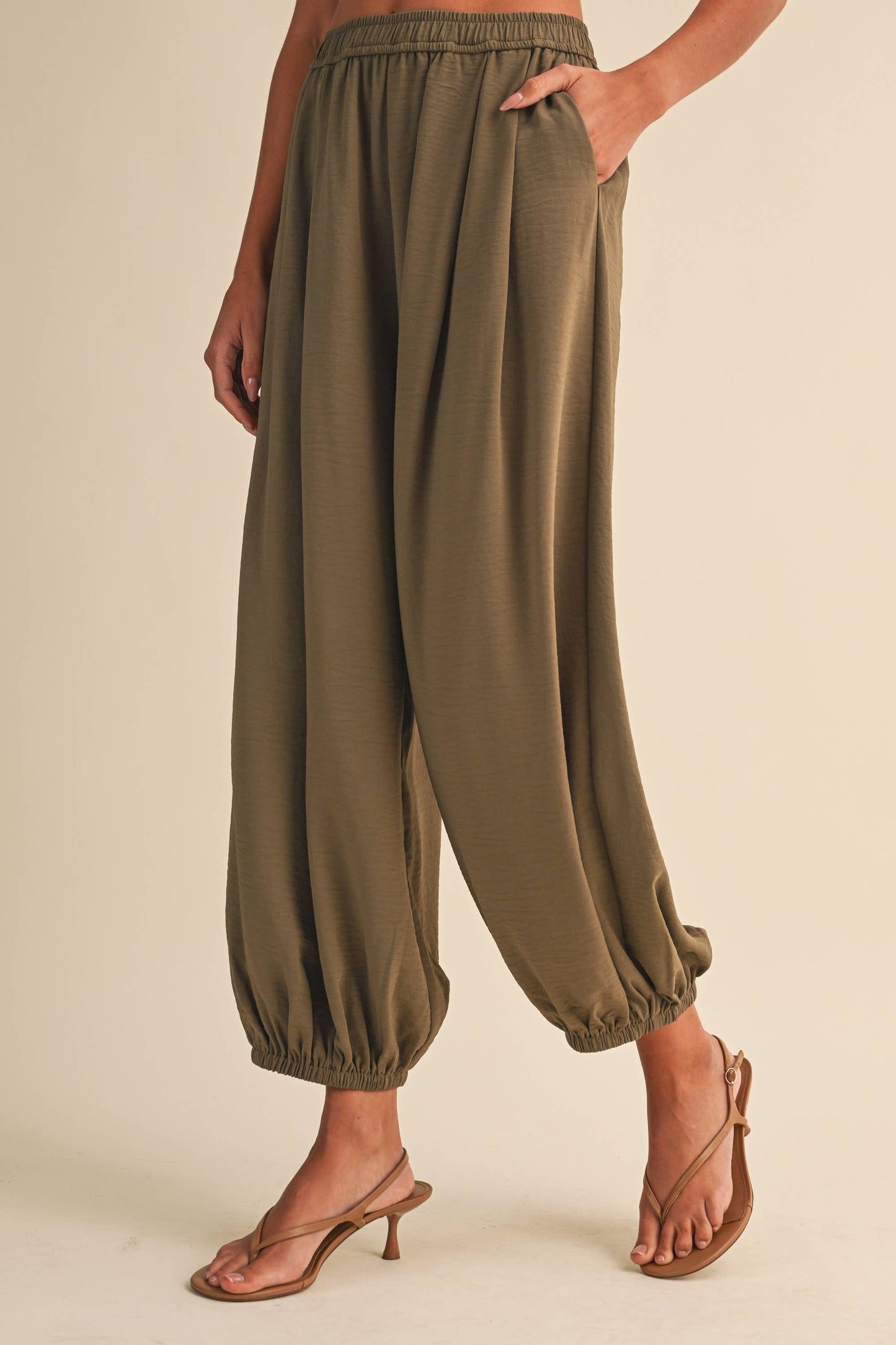 Olive Balloon Pant