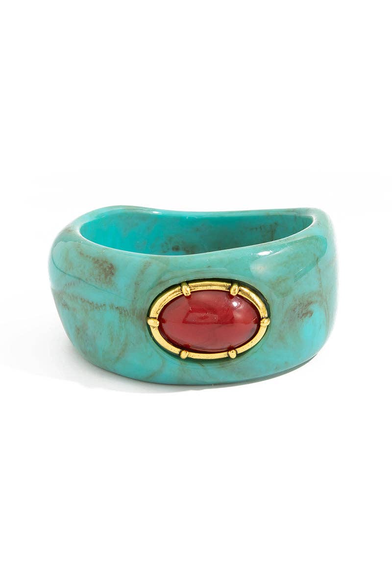Elegant Stone-Accent Bangle - 3 Colors
